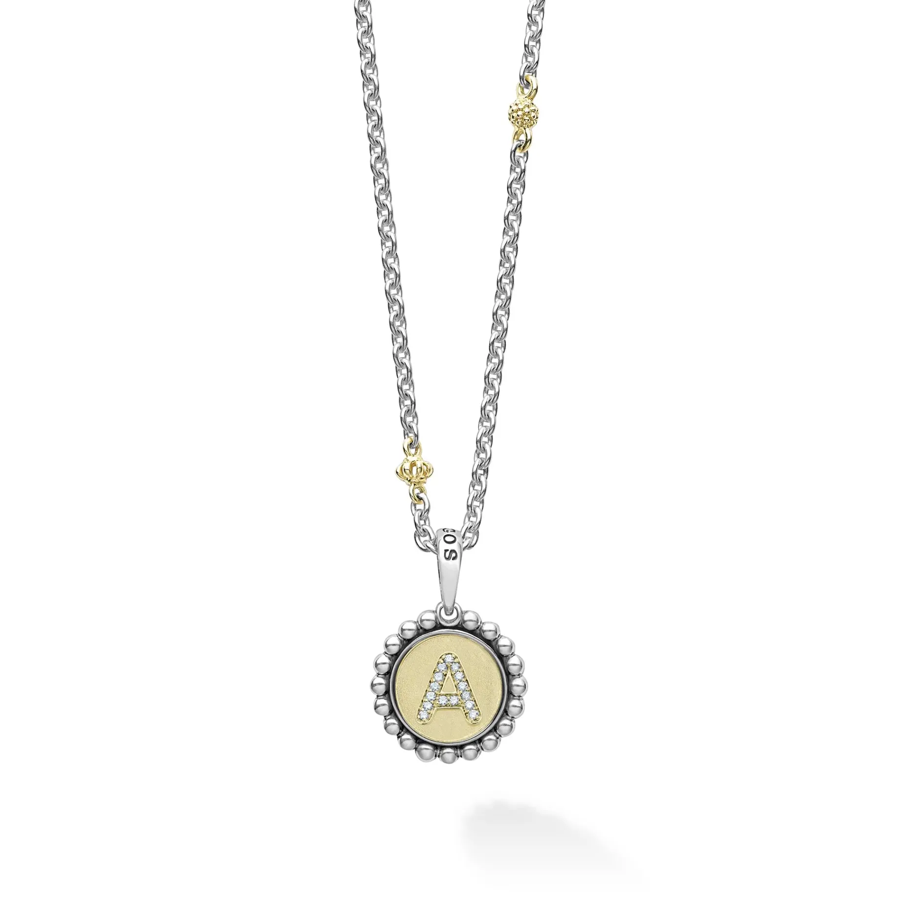 A Initial Diamond Charm Necklace