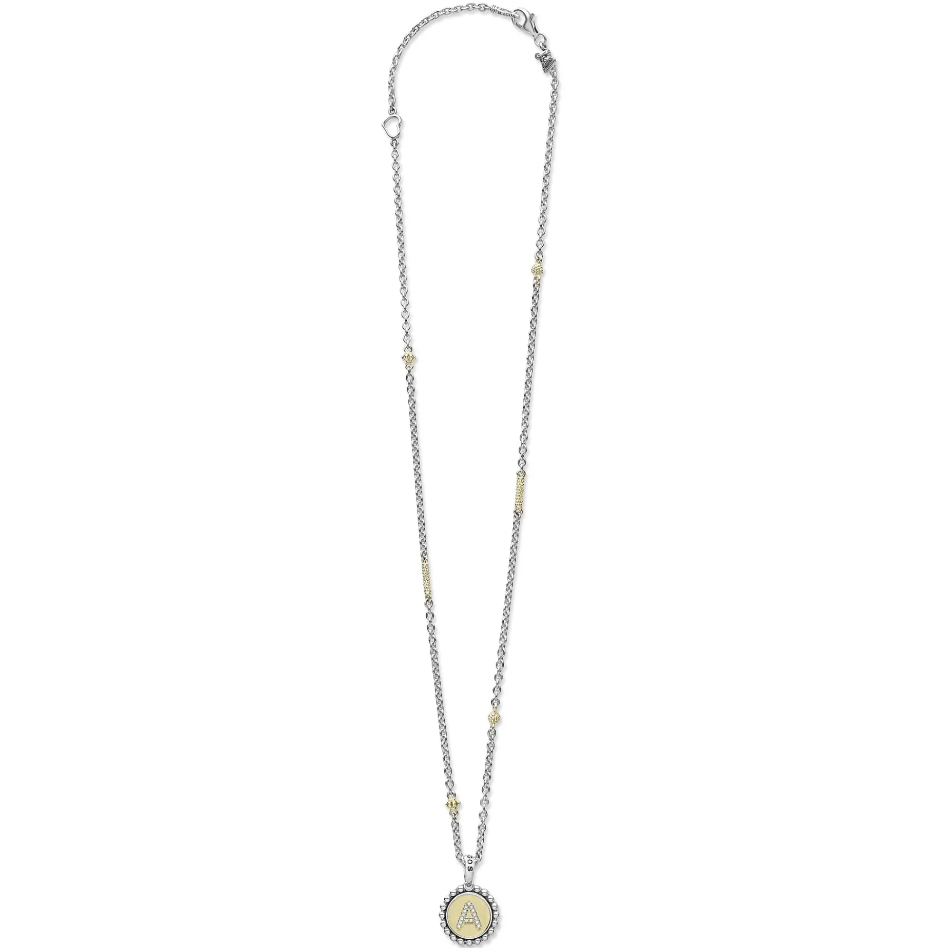 A Initial Diamond Charm Necklace