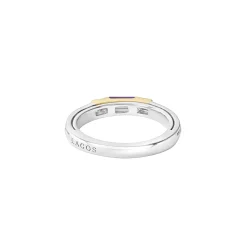 Amethyst and Diamond Stacking Ring