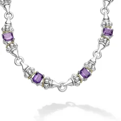 Amethyst Caviar Beaded Necklace