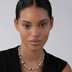 Amethyst Caviar Beaded Necklace