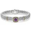Amethyst Caviar Bracelet | 9mm