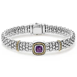 Amethyst Caviar Bracelet | 9mm