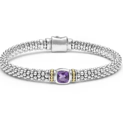 Amethyst Caviar Bracelet | 6mm