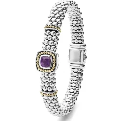 Amethyst Caviar Bracelet | 9mm