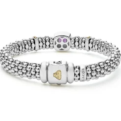 Amethyst Caviar Bracelet | 9mm