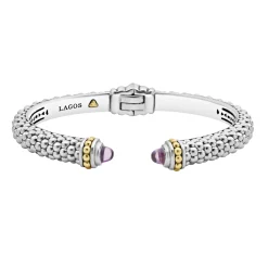 Amethyst Cuff Bracelet | 8mm