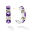 Amethyst Hoop Earrings