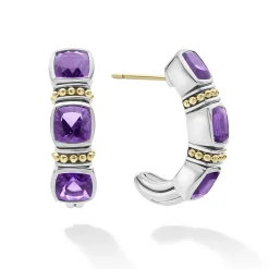 Amethyst Hoop Earrings