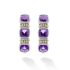 Amethyst Hoop Earrings