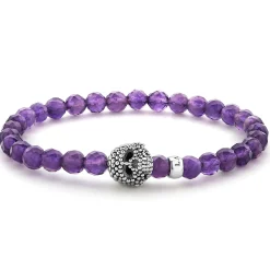 Amethyst Skull Bracelet