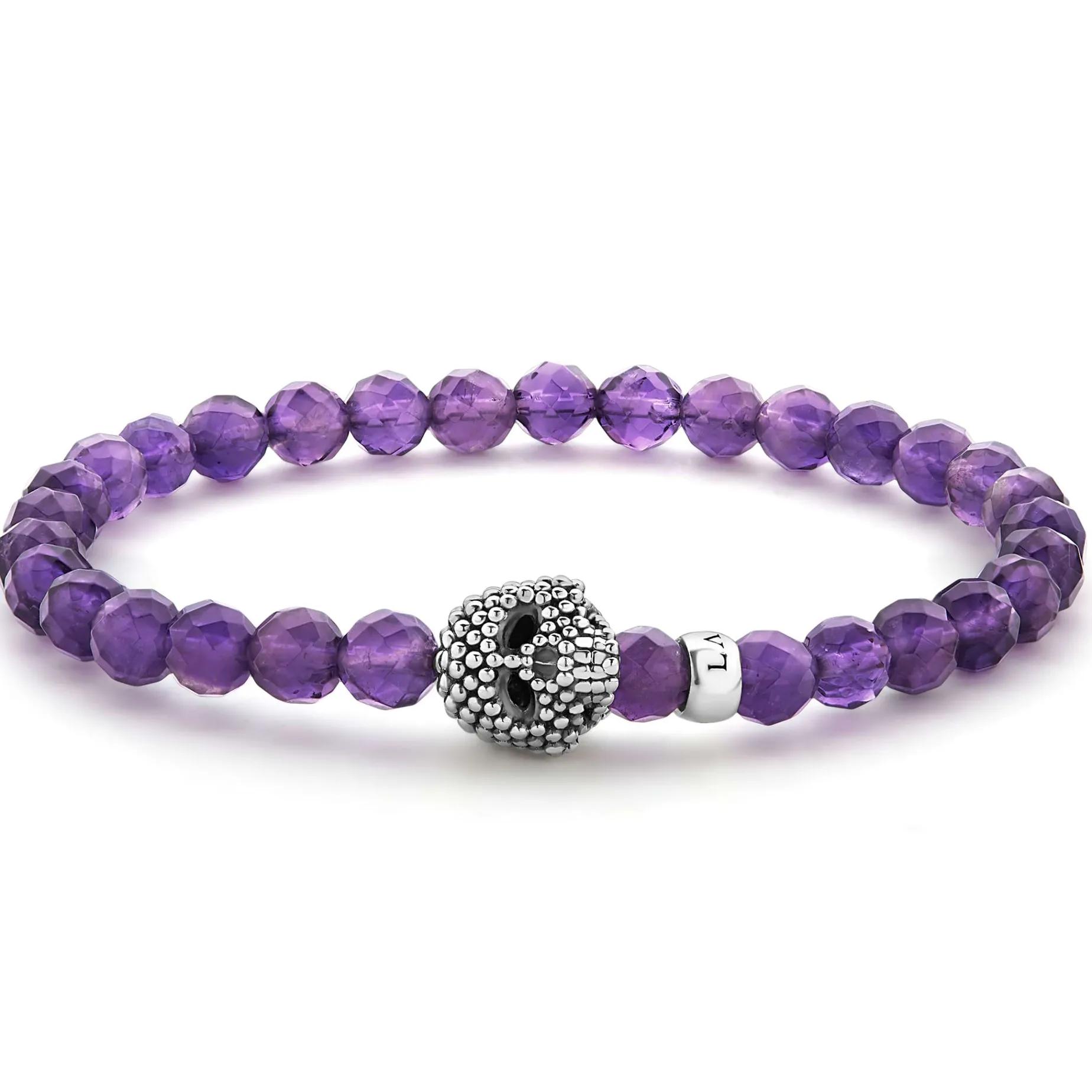Amethyst Skull Bracelet