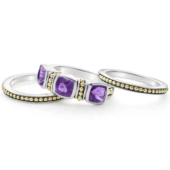 Amethyst Stacking Rings