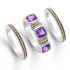 Amethyst Stacking Rings
