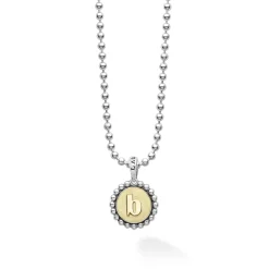 B Initial Charm Necklace