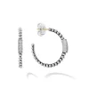 Beaded Diamond Hoop Earrings