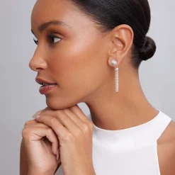 Beaded Diamond Stud Earrings