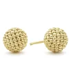 Beaded 18K Gold Stud Earrings