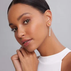 Beaded 18K Gold Stud Earrings