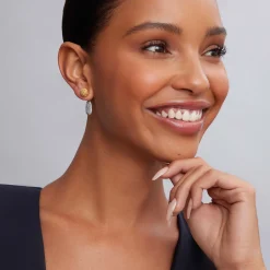 Beaded 18K Gold Stud Earrings