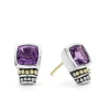 Bezel-Set Amethyst Stud Earrings