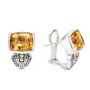 Bezel-Set Citrine Earrings
