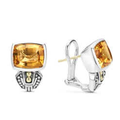 Bezel-Set Citrine Earrings