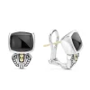Bezel-Set Onyx Earrings