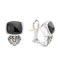 Bezel-Set Onyx Earrings
