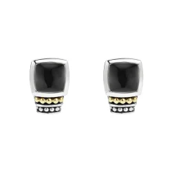 Bezel-Set Onyx Stud Earrings