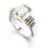 Bezel-Set Prasiolite Ring