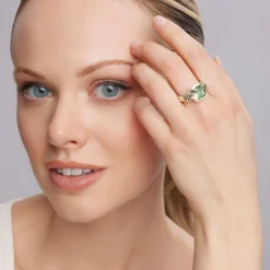 Bezel-Set Prasiolite Ring