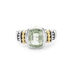 Bezel-Set Prasiolite Ring