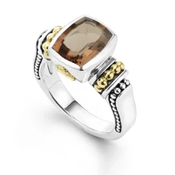 Bezel-Set Smokey Quartz Ring