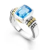 Bezel-Set Swiss Blue Topaz Ring