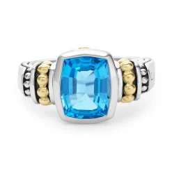 Bezel-Set Swiss Blue Topaz Ring