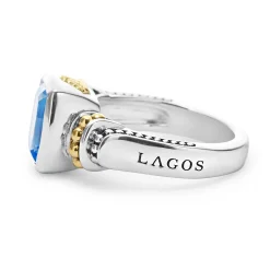 Bezel-Set Swiss Blue Topaz Ring