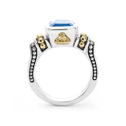 Bezel-Set Swiss Blue Topaz Ring