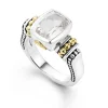 Bezel-Set White Topaz Ring