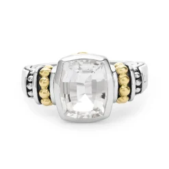 Bezel-Set White Topaz Ring