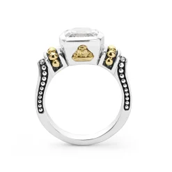 Bezel-Set White Topaz Ring