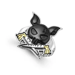 Black Agate Krunch Ring
