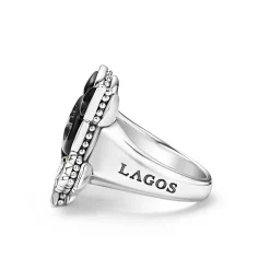 Black Agate Krunch Ring