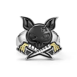Black Agate Krunch Ring