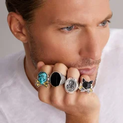 Black Agate Krunch Ring