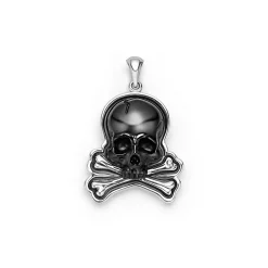 Black Agate Skull Amulet
