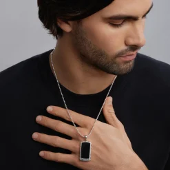 Black Agate Tag Amulet