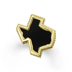 Black Agate Texas State Ring