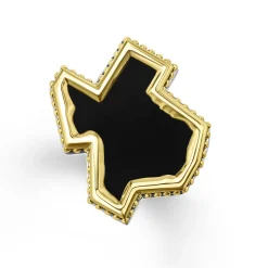 Black Agate Texas State Ring