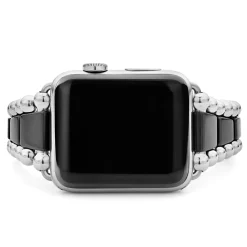 Black Ceramic and Stainless Steel Watch Bracelet-42-49mm